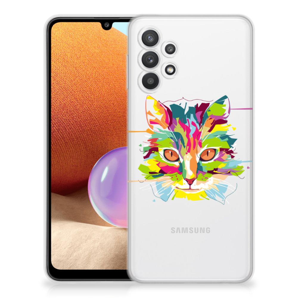 Samsung Galaxy A32 4G | A32 5G Enterprise Editie Telefoonhoesje met Naam Cat Color B2C Telecom