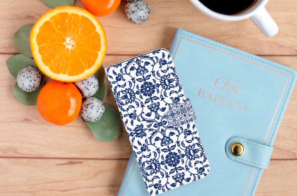 Samsung Galaxy A70 Hoesje Flower Blue