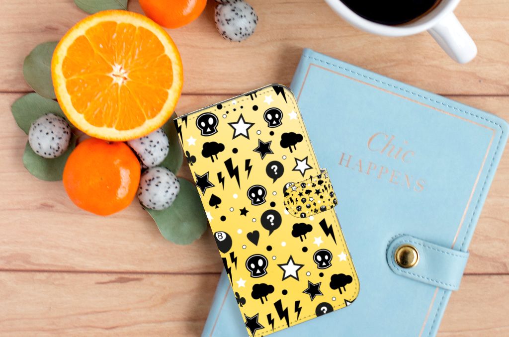 Telefoonhoesje met Naam iPhone 14 Plus Punk Geel