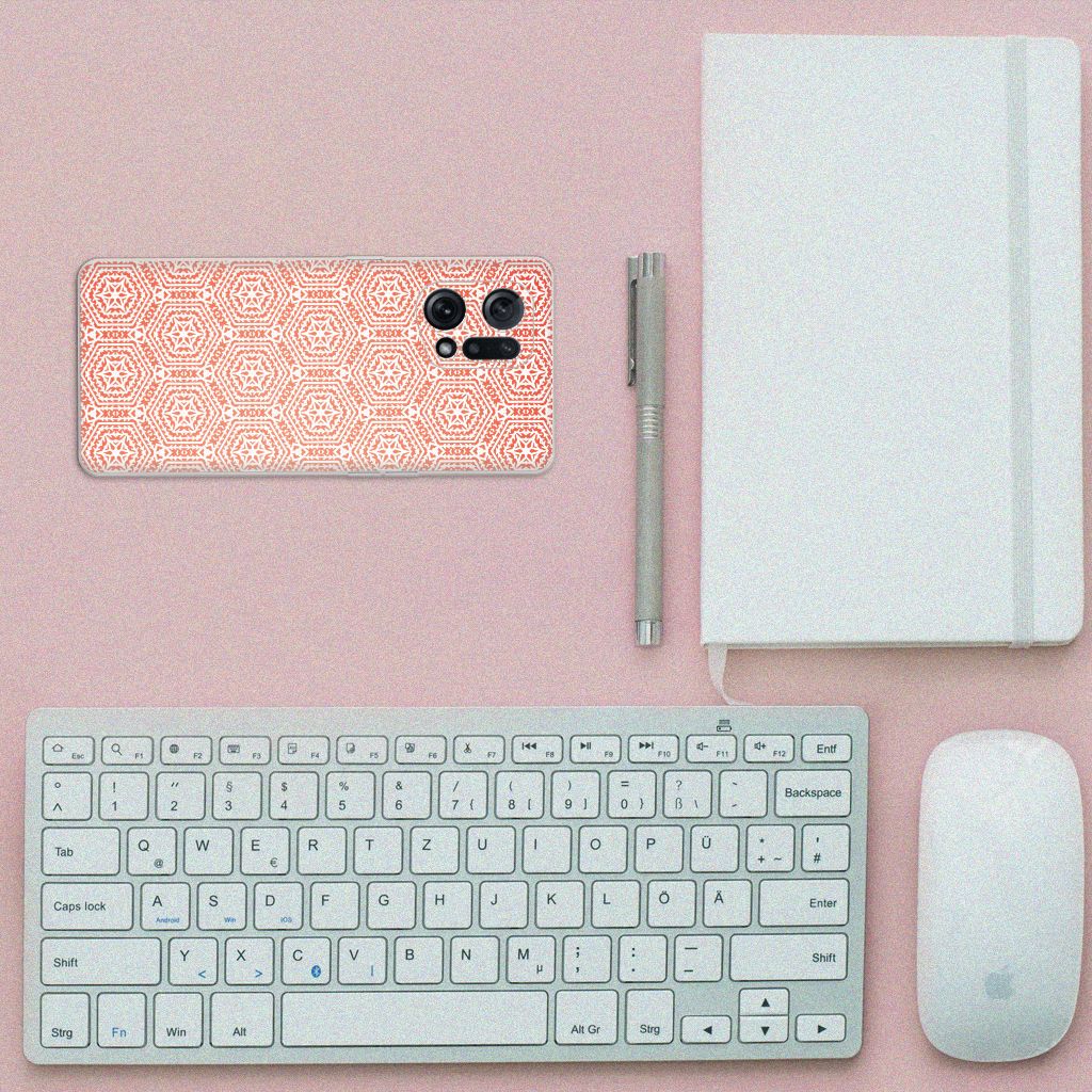 OPPO Find X5 TPU bumper Pattern Orange