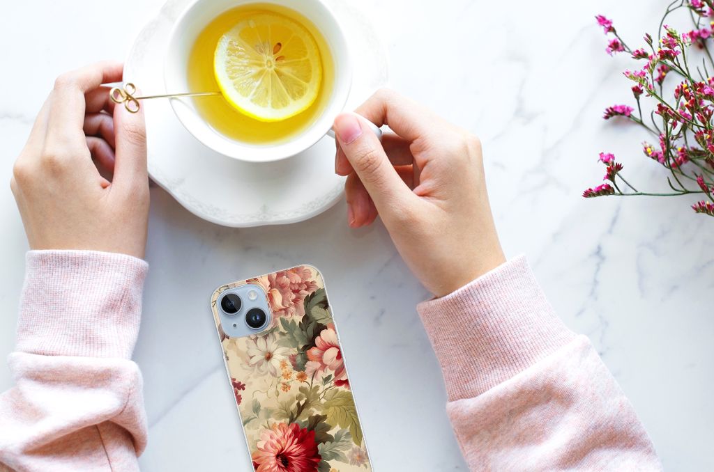 Elegant TPU Case voor Apple iPhone 14 Bloemen met bloemenprint, perfect voor een romantische vibe đ¸