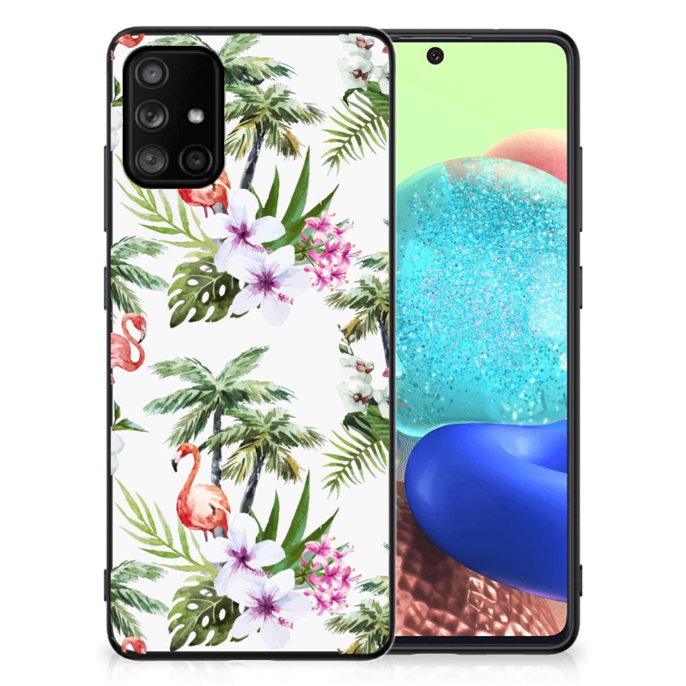 Samsung Galaxy A71 Dierenprint Telefoonhoesje Flamingo Palms