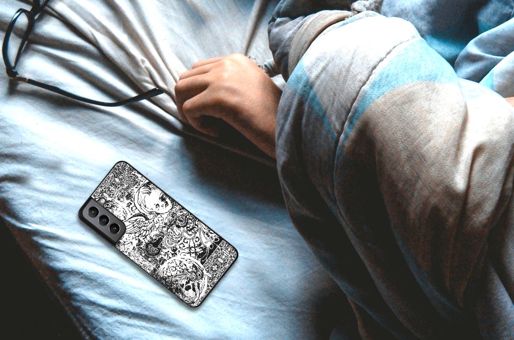 Telefoonhoesje Samsung Galaxy S21FE Skulls Angel B2C Telecom