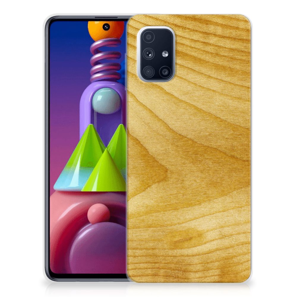 Samsung Galaxy M51 Bumper Hoesje Licht Hout B2C Telecom