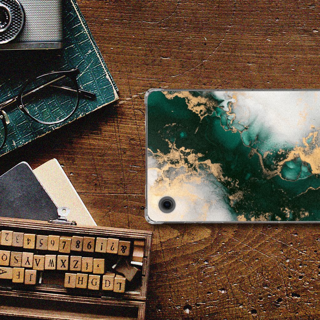 Tablet Back Cover voor Samsung Galaxy Tab A9 Marmer Groen