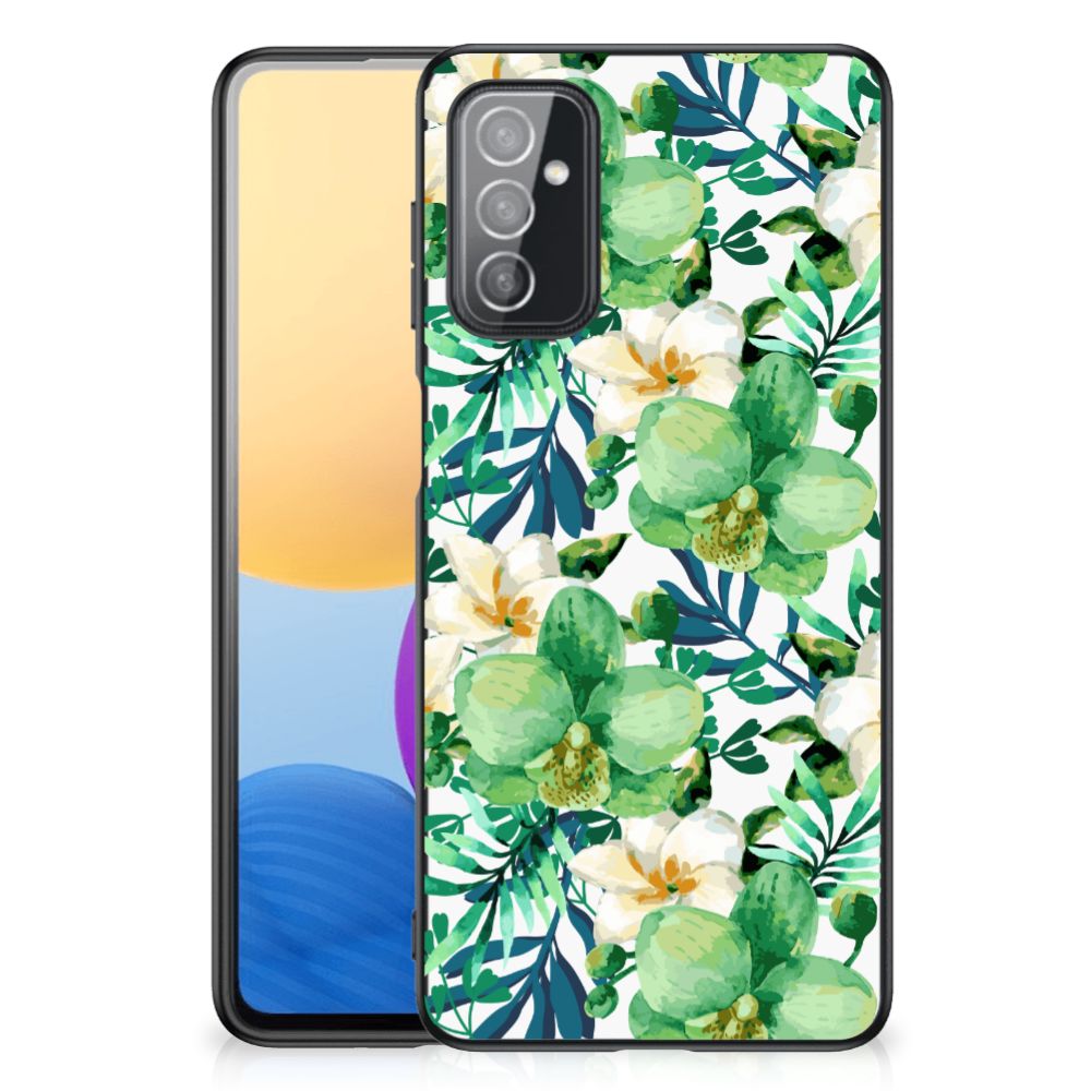 Samsung Galaxy M52 Bloemen Hoesje Orchidee Groen B2C Telecom