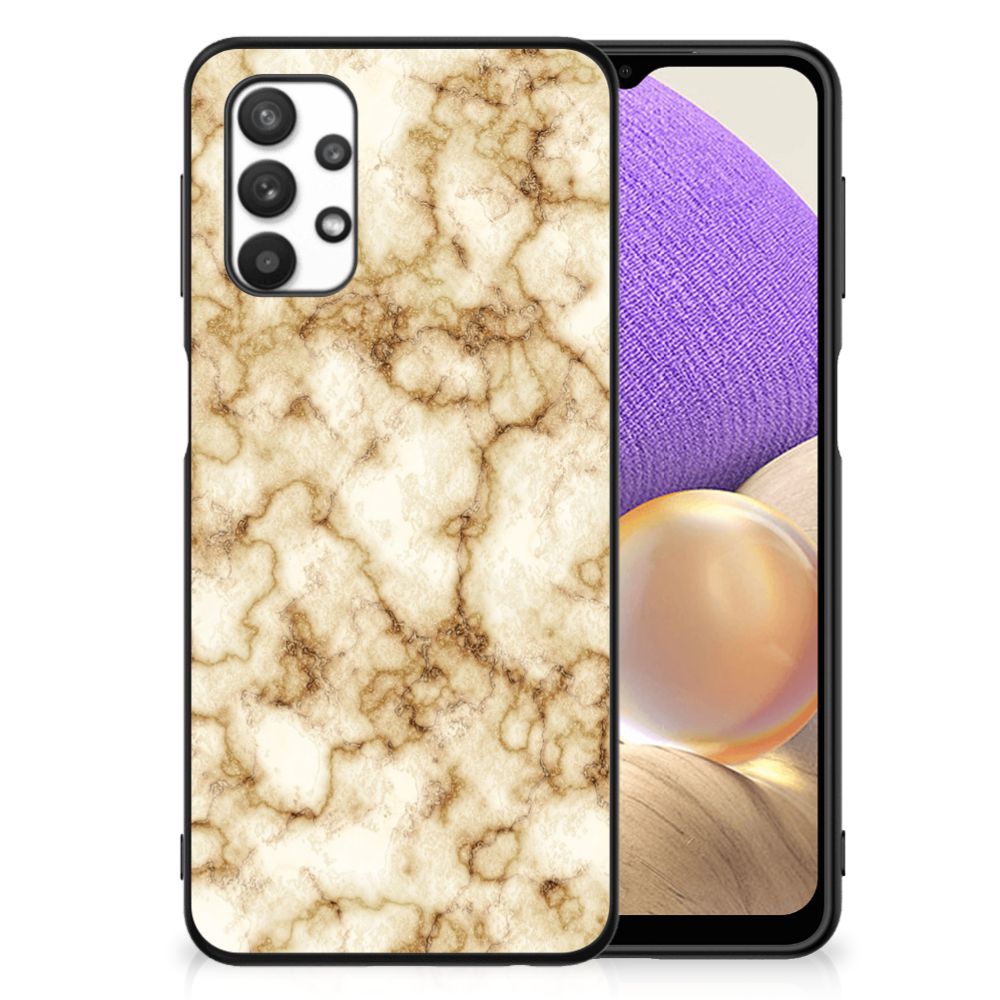 Samsung Galaxy A32 5G Marmeren Print Telefoonhoesje Marmer Goud B2C Telecom