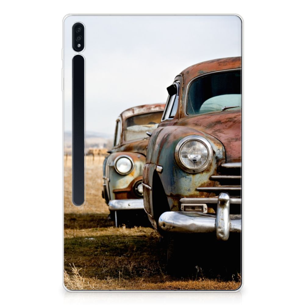 Samsung Galaxy Tab S7 Plus | S8 Plus Tablet Backcover met foto Vintage Auto