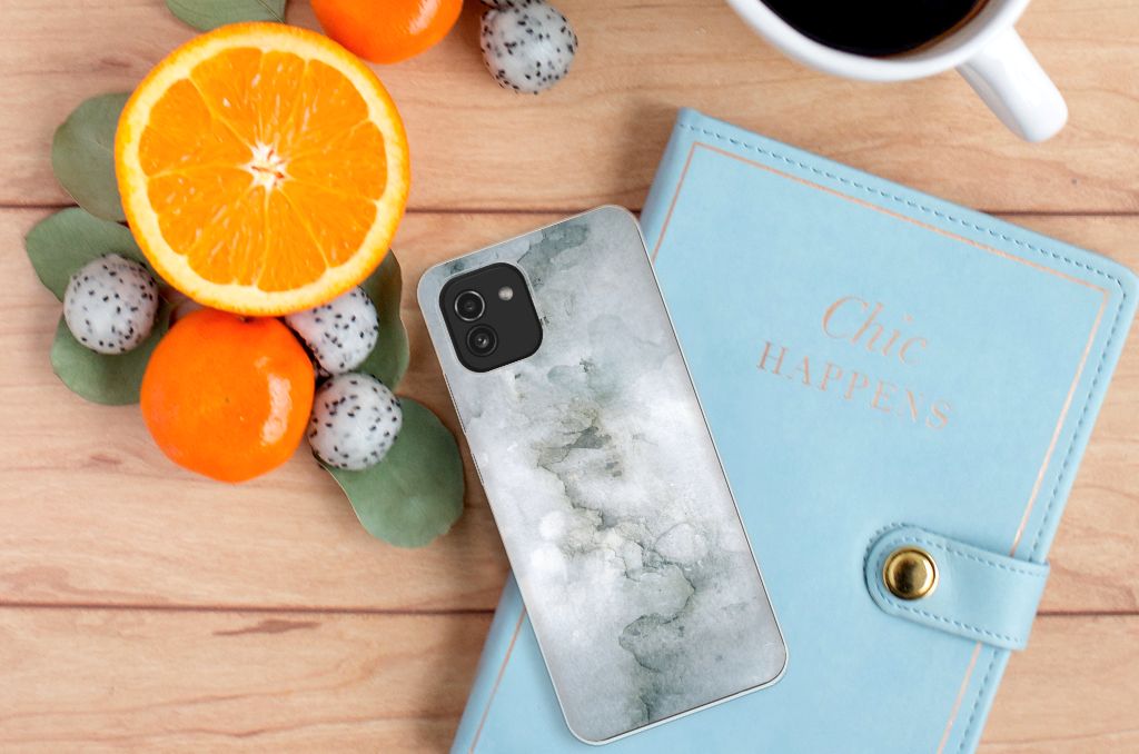 Hoesje maken Samsung Galaxy A03 Painting Grey B2C Telecom