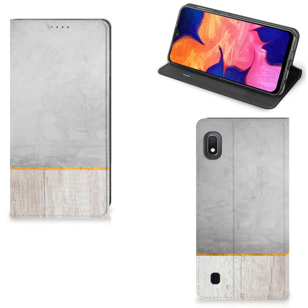 Samsung Galaxy A10 Book Wallet Case Wood Concrete