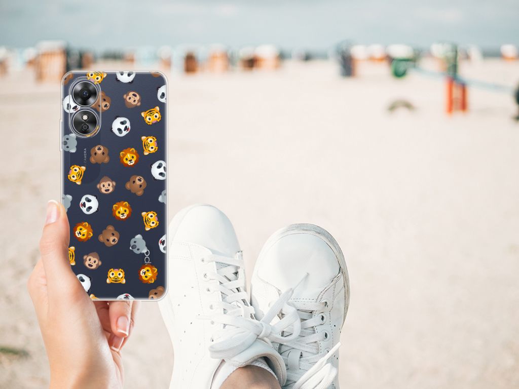 TPU bumper voor OPPO A17 Dieren Emojis B2C Telecom