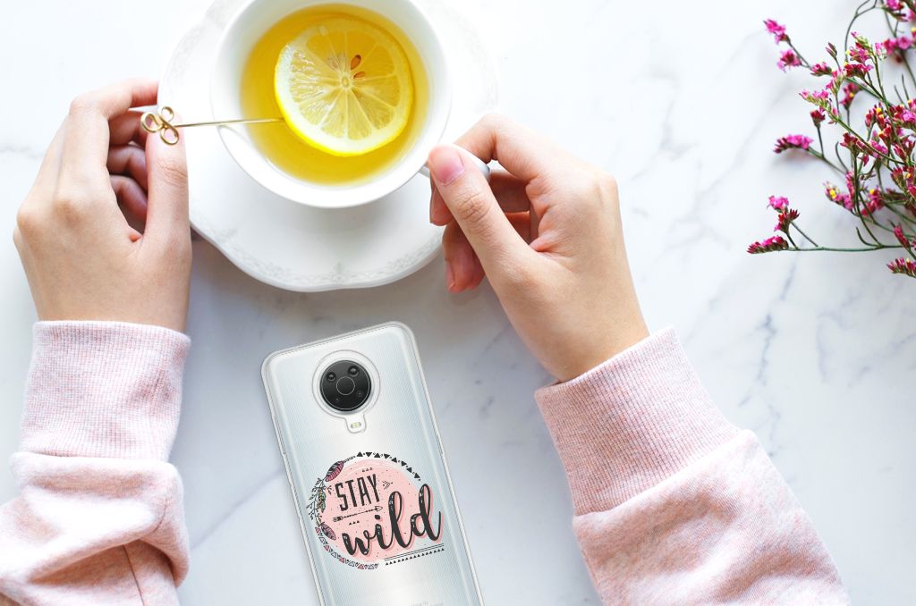 Nokia G20 | G10 Telefoonhoesje met Naam Boho Stay Wild B2C Telecom