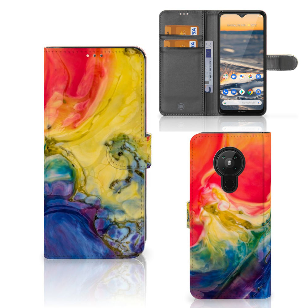Hoesje Nokia 5.3 Watercolor Dark