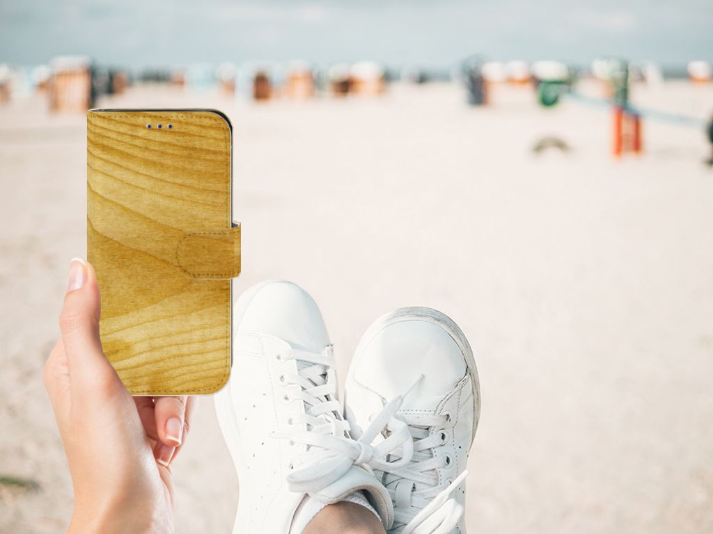 Samsung Galaxy S10e Book Style Case Licht Hout