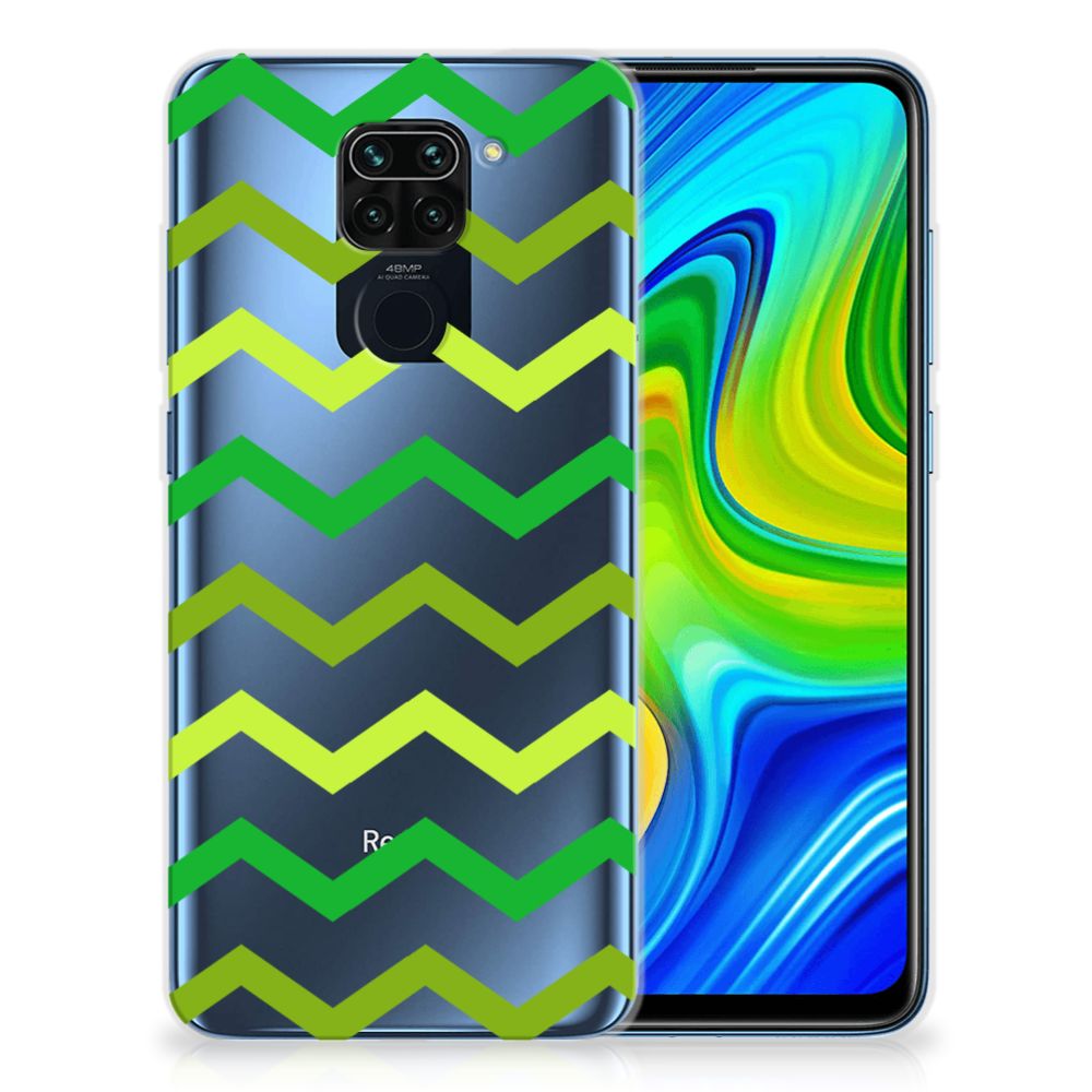 Xiaomi Redmi Note9 TPU bumper Zigzag Groen B2C Telecom
