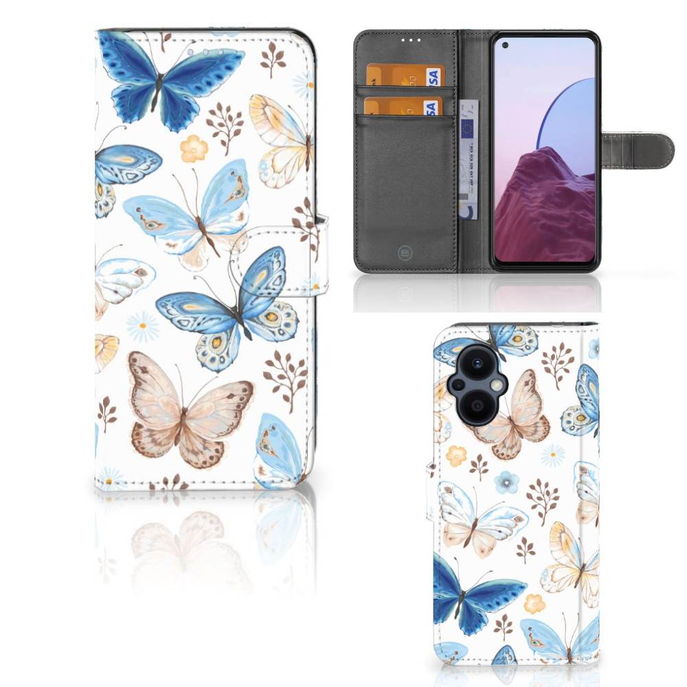 Telefoonhoesje met Pasjes voor OPPO Reno 8 Lite | OnePlus Nord N20 Vlinder