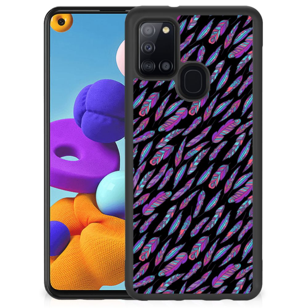 Samsung Galaxy A21s Bumper Case Feathers Color