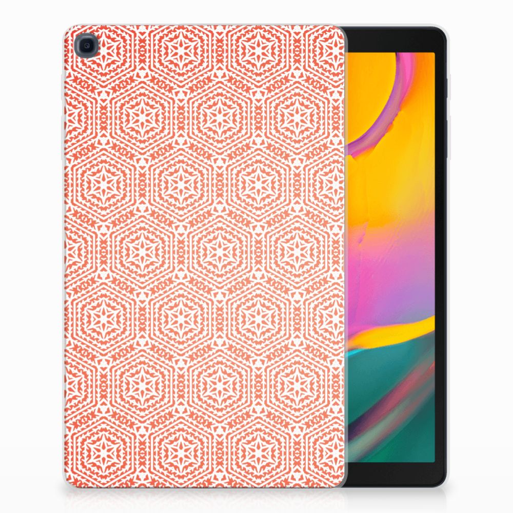 Samsung Galaxy Tab A 10.1 (2019) Hippe Hoes Pattern Orange