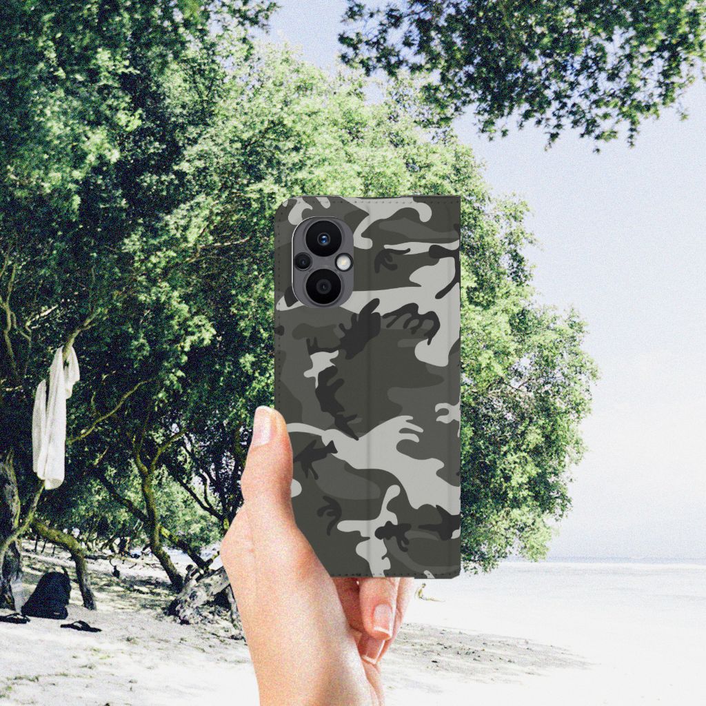 OPPO Reno8 Lite Hoesje met Magneet Army Light - B2C Telecom