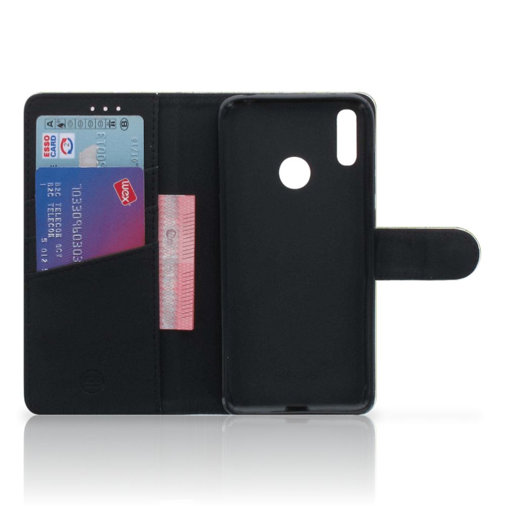 Huawei Y7 (2019) Book Style Case Green Wood