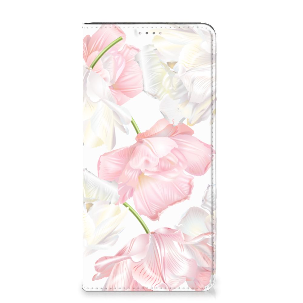 Samsung Galaxy A14 5G Smart Cover Lovely Flowers with pink and white floral design.
