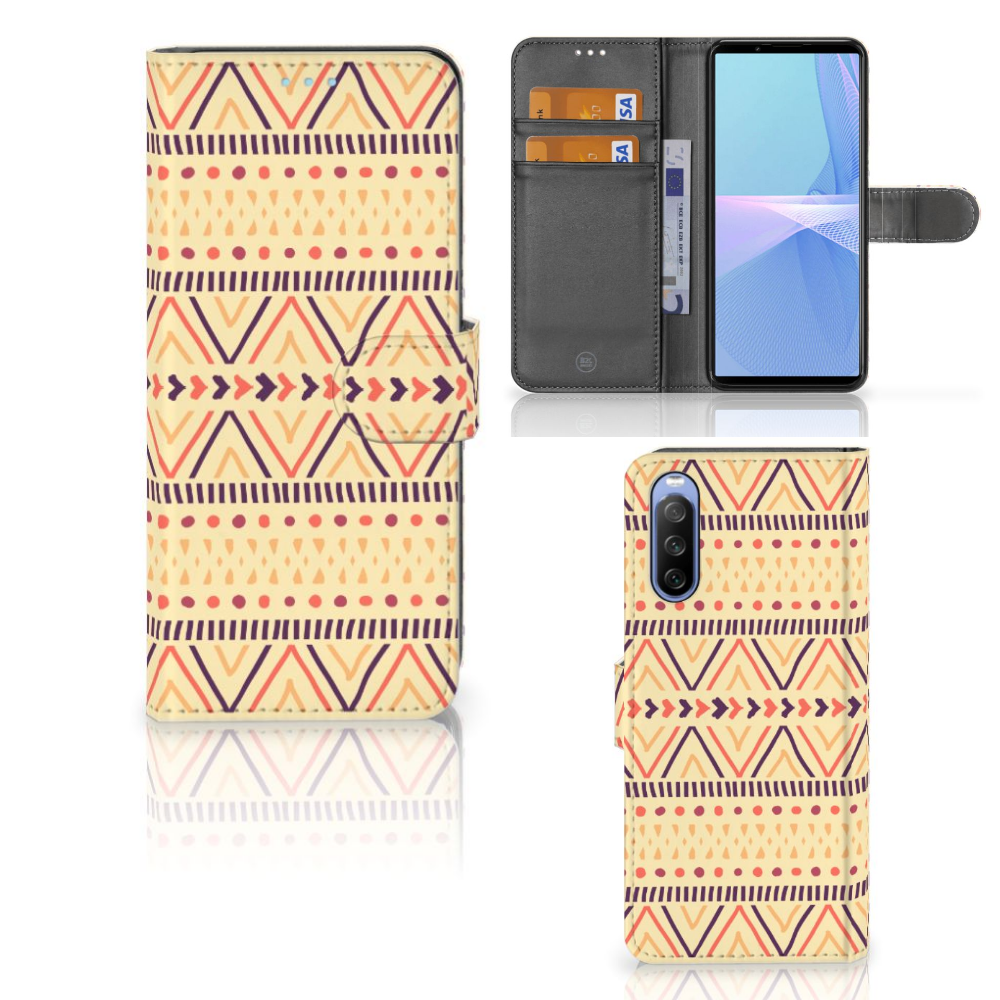 Sony Xperia 10 III Telefoon Hoesje Aztec Yellow