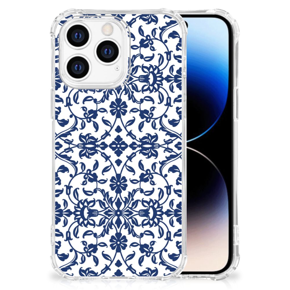 iPhone 14 Pro Case Flower Blue B2C Telecom