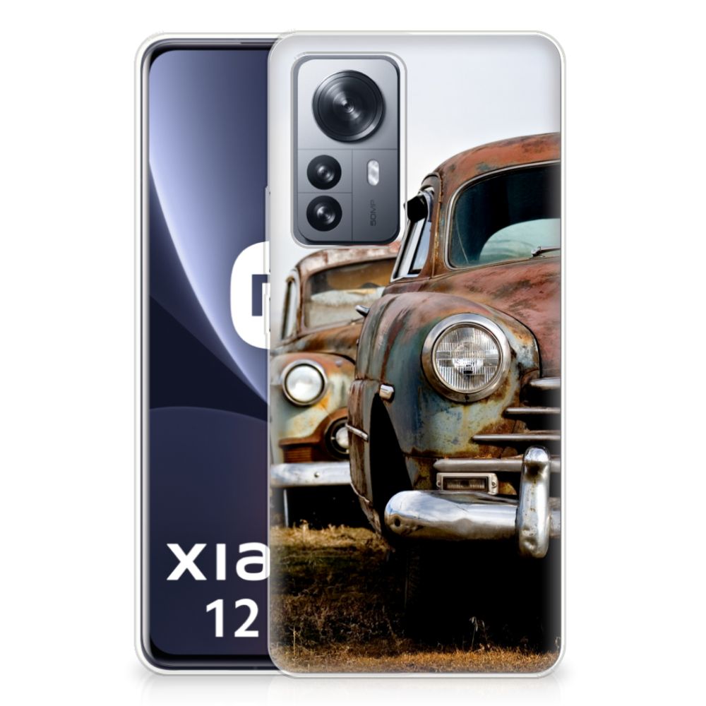 Xiaomi 12 Pro Siliconen Hoesje met foto Vintage Auto B2C Telecom