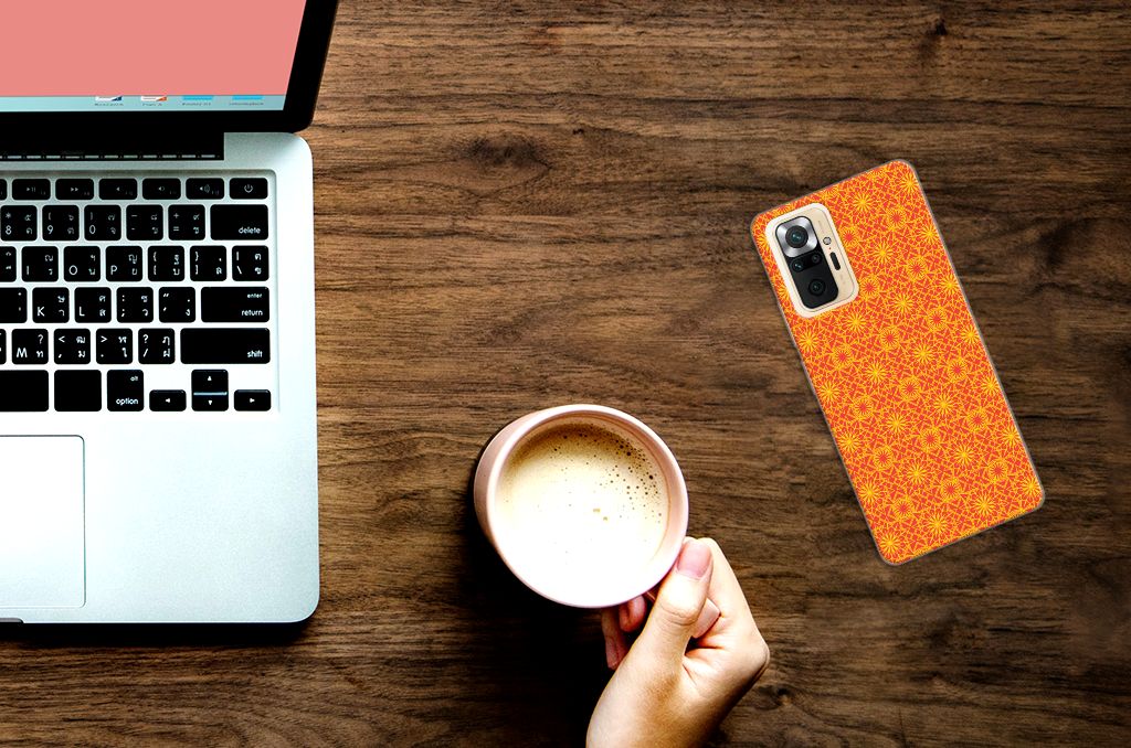 Xiaomi Redmi Note 10 Pro TPU bumper Batik Oranje B2C Telecom