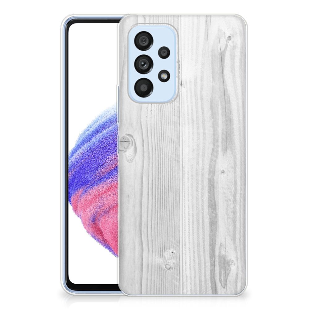 Samsung Galaxy A53 5G Bumper Hoesje White Wood