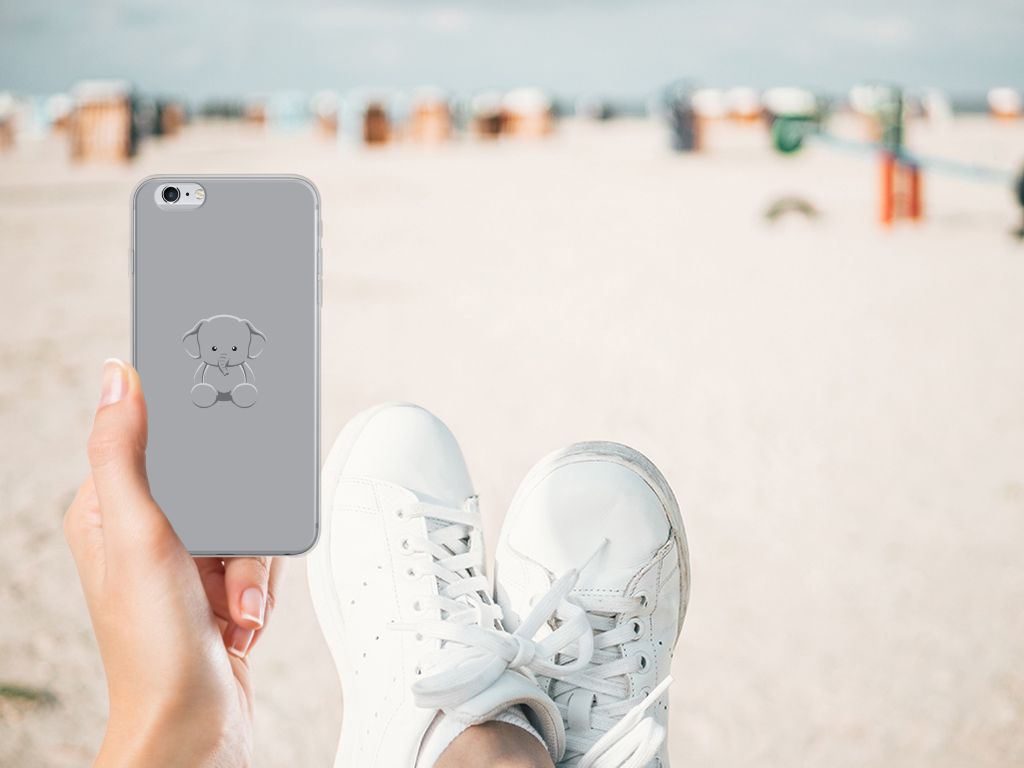 Apple iPhone 6 | 6s Telefoonhoesje met Naam Grijs Baby Olifant