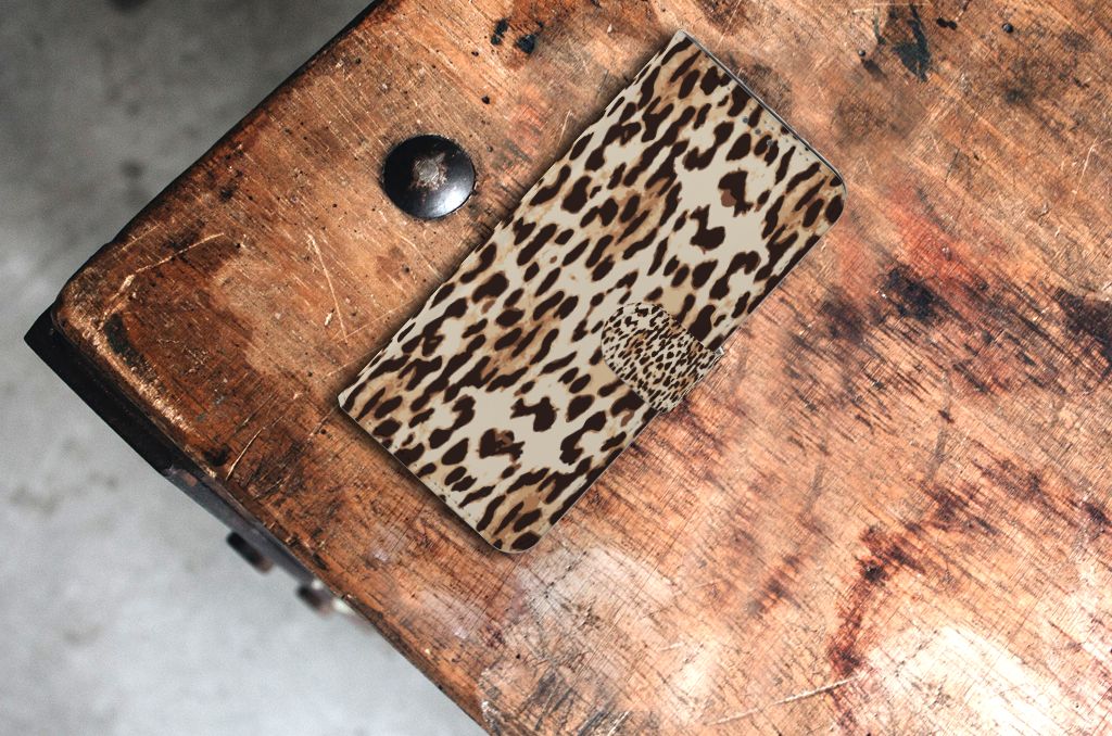 Samsung Galaxy S21 Plus Telefoonhoesje met Pasjes Leopard