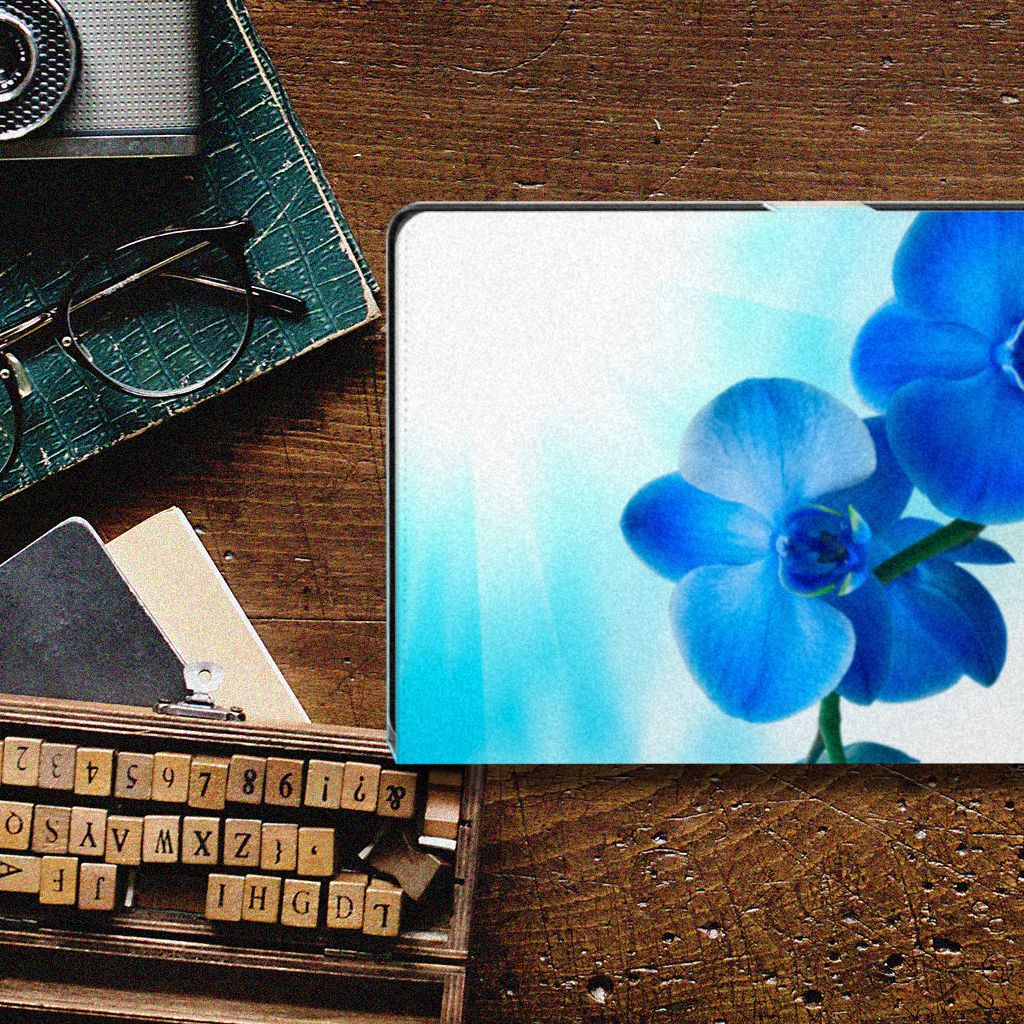 Samsung Galaxy Tab A8 2021/2022 Tablet Cover Orchidee Blauw - Cadeau voor je Moeder