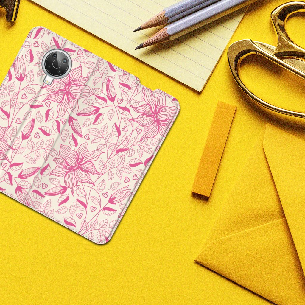 Nokia G10 | G20 Smart Cover Pink Flowers - B2C Telecom