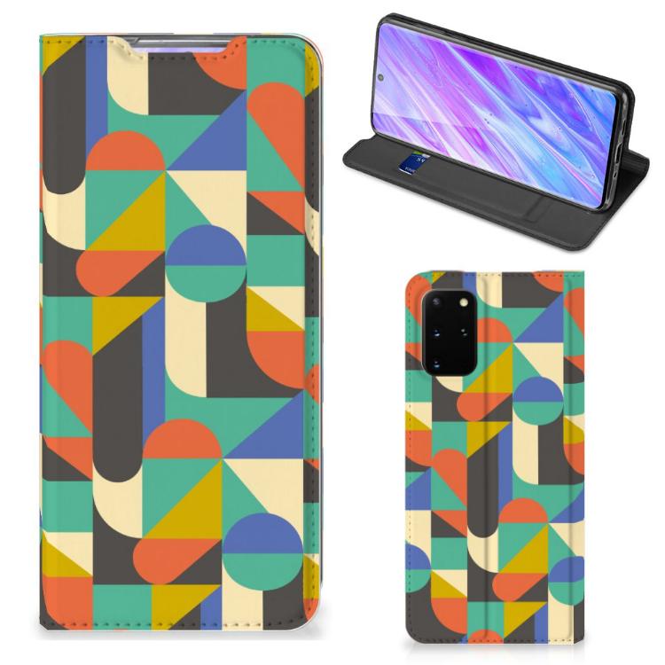 Samsung Galaxy S20 Plus Hoesje met Magneet Funky Retro - B2C Telecom