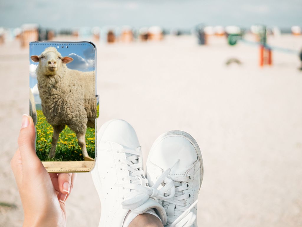 Motorola Moto G7 | G7 Plus Telefoonhoesje met Pasjes Schaap en Lammetje
