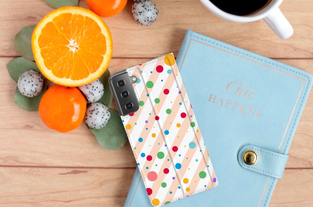 Samsung Galaxy S21 Plus Hoesje met Magneet Dots - B2C Telecom