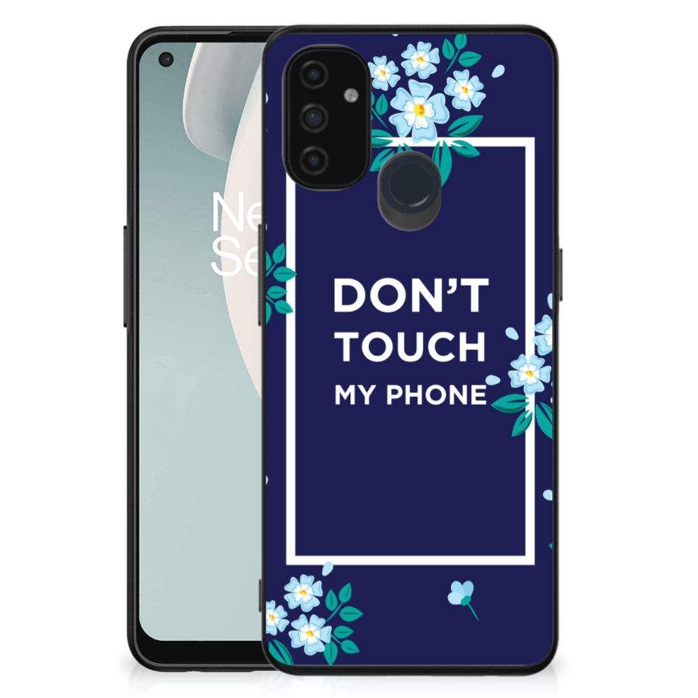OnePlus Nord N100 Telefoon Hoesje Flowers Blue DTMP