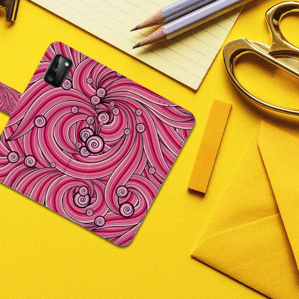 Samsung Galaxy A41 Hoesje Swirl Pink