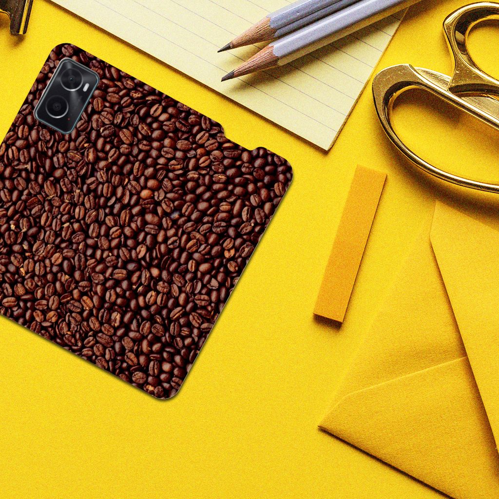 OPPO A96 | A76 Flip Style Cover Koffiebonen - B2C Telecom