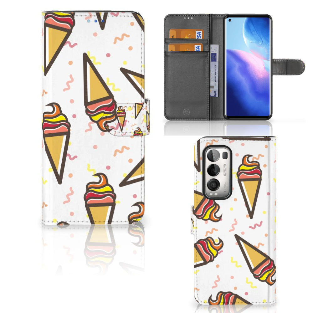 OPPO Find X3 Neo 5G Book Cover Icecream