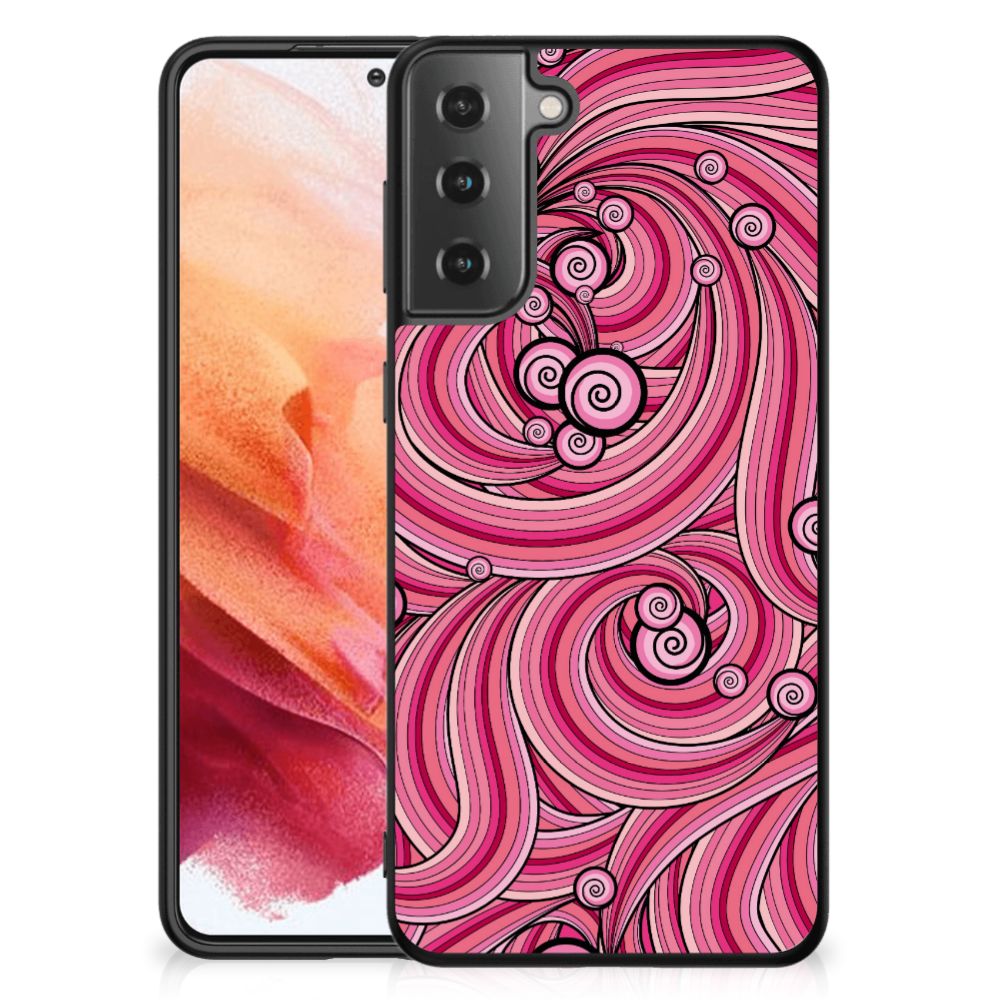 Samsung Galaxy S21 Leuk Telefoonhoesje Swirl Pink