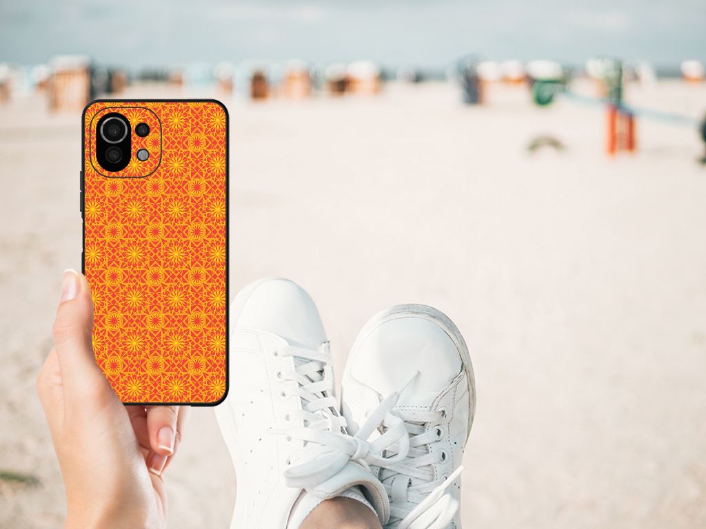 Xiaomi 11 Lite 5G NE | Mi 11 Lite Back Case Batik Oranje B2C Telecom