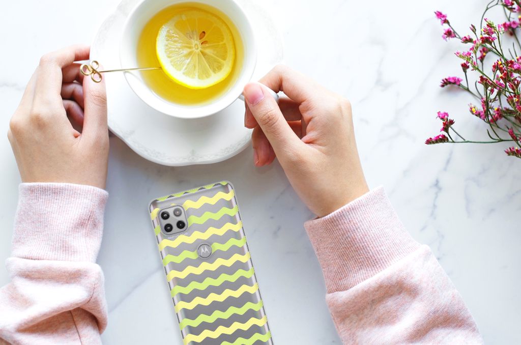 Motorola Moto G 5G TPU bumper Waves Yellow B2C Telecom