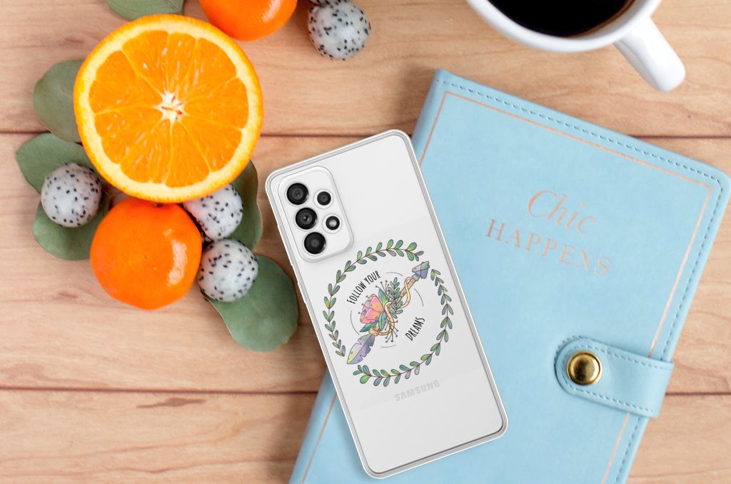 Samsung Galaxy A73 5G Telefoonhoesje met Naam Boho Dreams B2C Telecom