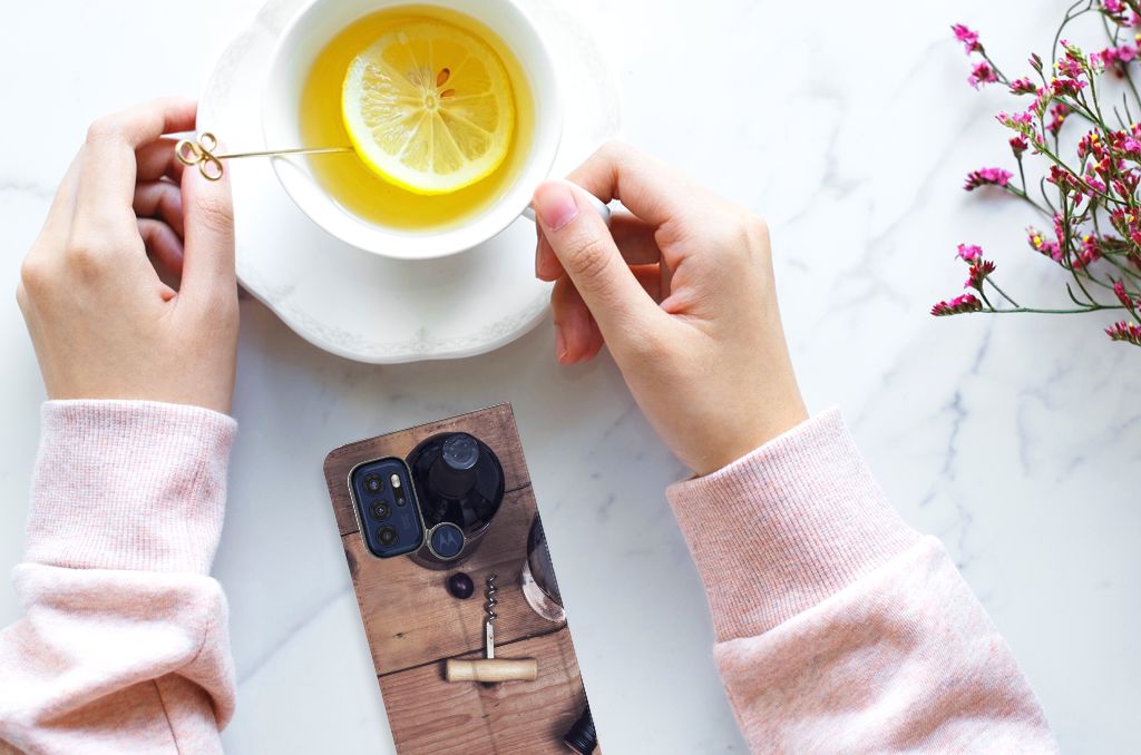 Motorola Moto G60s Flip Style Cover Wijn - B2C Telecom