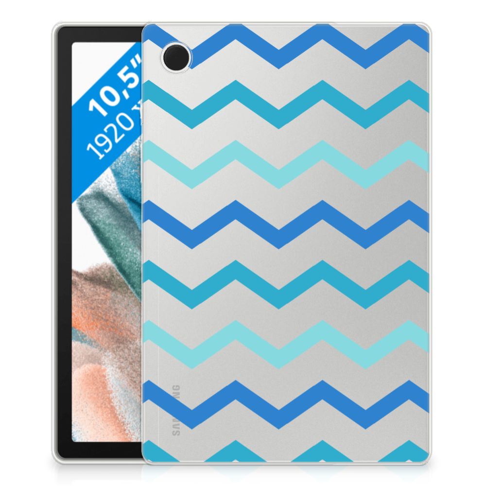 Samsung Galaxy Tab A8 2021/2022 Hippe Hoes Zigzag Blauw - B2C Telecom