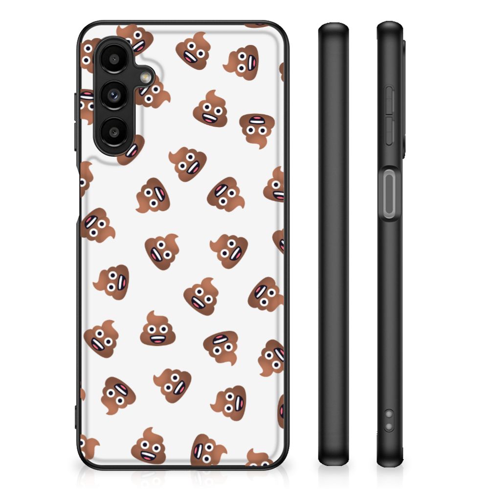 Back Case voor Samsung Galaxy A14 5G Poep Emojis - Fun en lichtgewicht hoesje met poep emoji's.