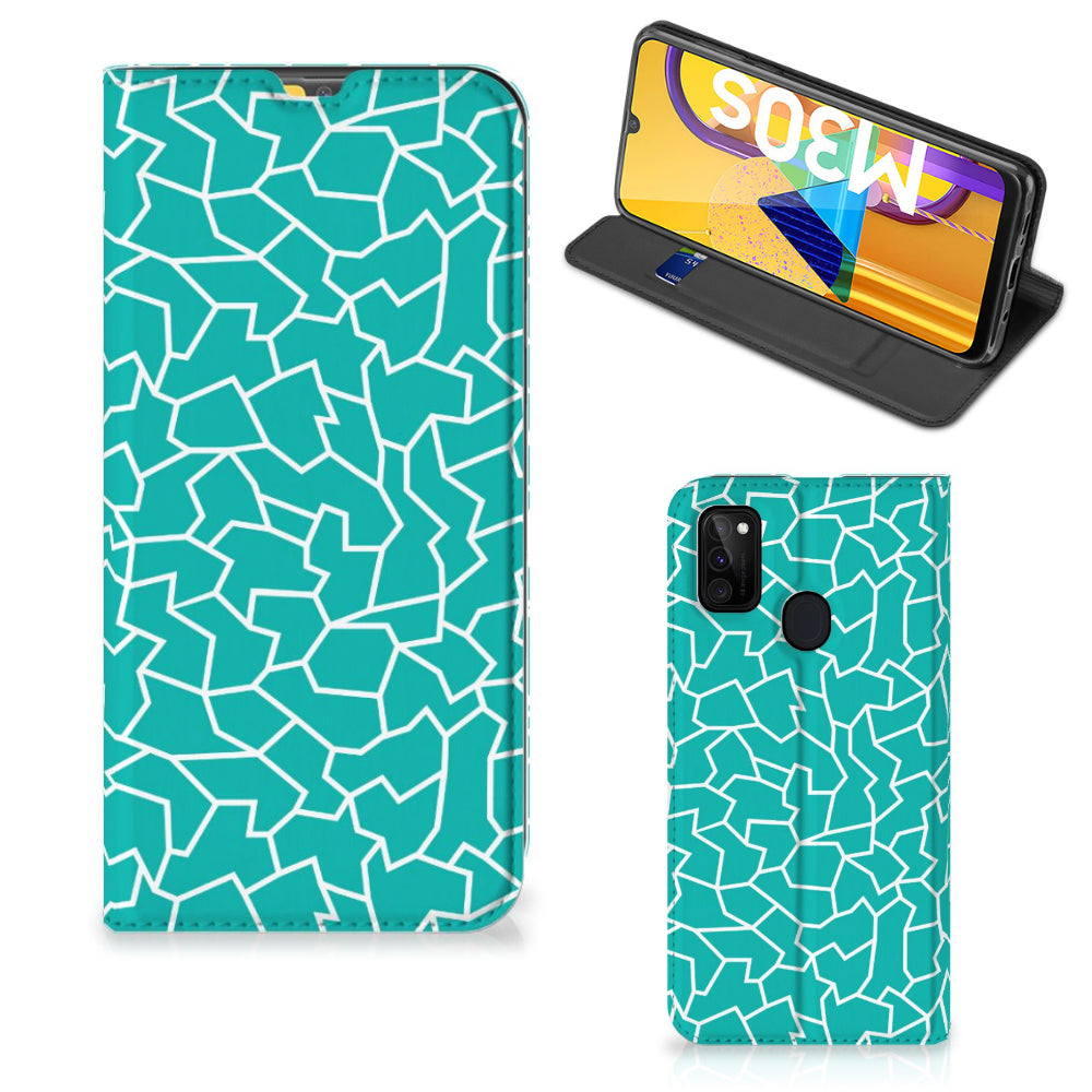 Samsung Galaxy M30s | M21 Bookcase Cracks Blue