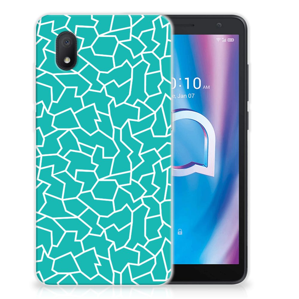 Cracks Blue Hoesje Alcatel 1B (2020) | Book Case B2C Telecom